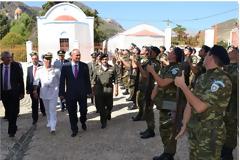 Επίσκεψη ΥΕΘΑ σε Μεγίστη, Ρω, Στρογγύλη