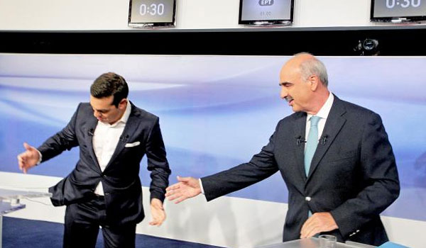 Το ατύχημα Τσίπρα στο debate που προκάλεσε γέλια! - Φωτογραφία 1