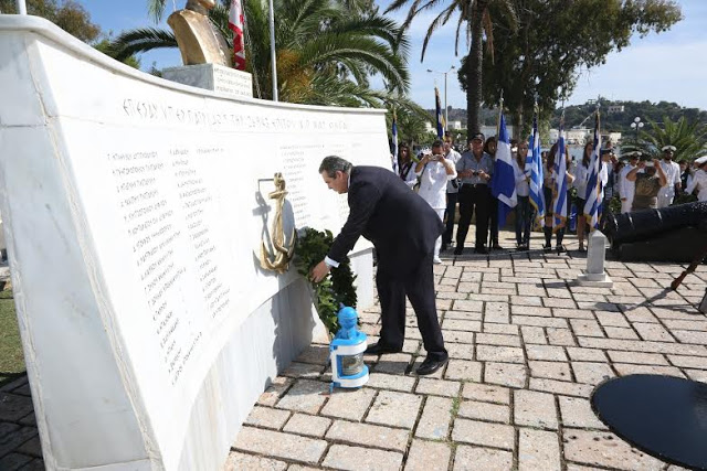 Παρουσία ΥΕΘΑ Πάνου Καμμένου στις εκδηλώσεις για την 72η Επέτειο βύθισης του Α/Τ Β. Όλγα και στα αποκαλυπτήρια της προτομής του ήρωα Αντιναύαρχου Χ. Καραθανάση ΠΝ στη Λέρο - Φωτογραφία 6