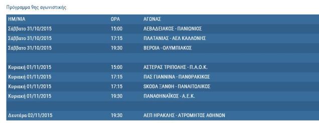 ΤΟ ΠΛΗΡΕΣ ΠΡΟΓΡΑΜΜΑ ΤΟΥ 1ου ΓΥΡΟΥ ΤΗΣ SUPER LEAGUE - Φωτογραφία 4