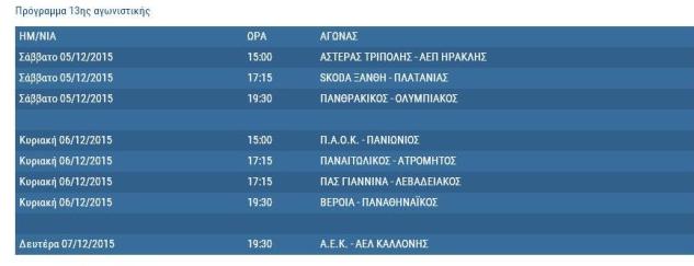 ΤΟ ΠΛΗΡΕΣ ΠΡΟΓΡΑΜΜΑ ΤΟΥ 1ου ΓΥΡΟΥ ΤΗΣ SUPER LEAGUE - Φωτογραφία 8