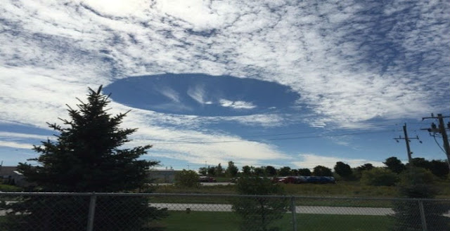 ΑΠΙΣΤΕΥΤΟ βίντεο! Σύννεφα δημιούργησαν κάτι σαν μία «τρύπα στον ουρανό» - Φωτογραφία 3