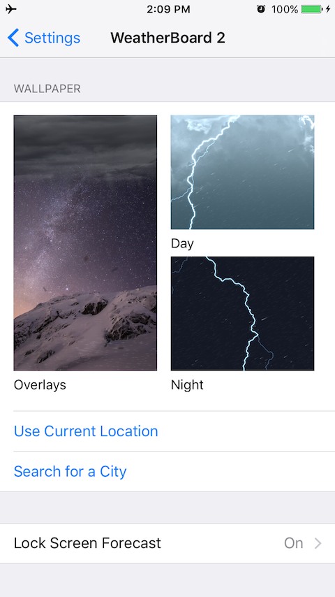 WeatherBoard 2 (iOS 9 & 8) : Cydia tweak update v1.0.0 ($2.49) - Φωτογραφία 3