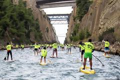 5th Corinth Canal SUP Crossing 2015