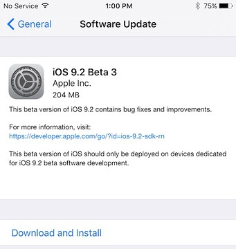 Η Apple κυκλοφόρησε το IOS beta 9.2-3 - Φωτογραφία 1