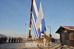Υψώθηκε σημαία των 150 τ.μ. στο Λιμάνι της Χίου [ΒΙΝΤΕΟ- ΦΩΤΟ]