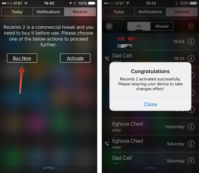 Recents 2 : Cydia tweak new....για να μην ψάχνετε ποιος σας πήρε τηλέφωνο - Φωτογραφία 2