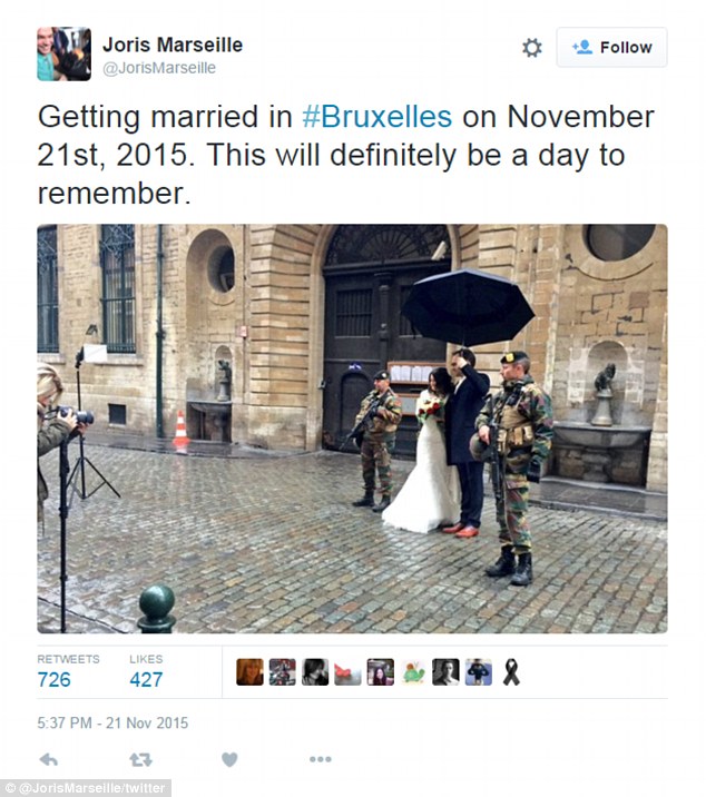 Βρυξέλλες: Αγνόησαν τους τρομοκράτες και παντρεύτηκαν - Φωτογραφία 2