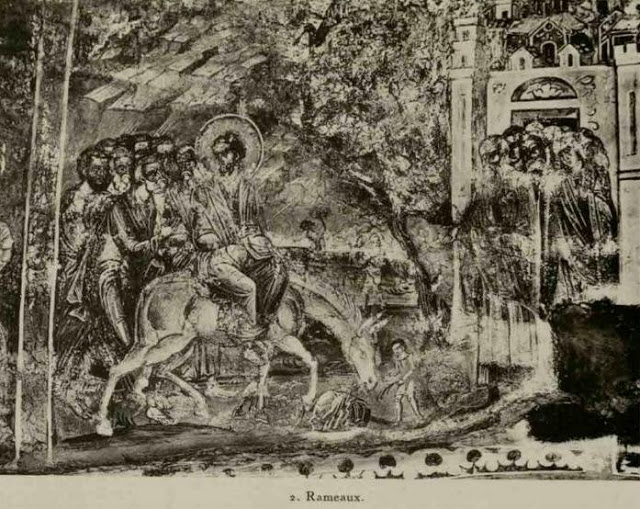 7527 - Η μνημειακή ζωγραφική της Μολυβοκκλησιάς (Ιερό Χιλιανδαρινό Κελλί Κοίμησης της Θεοτόκου) φωτογραφημένη, στις αρχές του 20ου αιώνα, από τον Millet Gabriel - Φωτογραφία 11