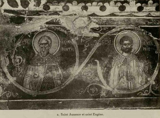 7527 - Η μνημειακή ζωγραφική της Μολυβοκκλησιάς (Ιερό Χιλιανδαρινό Κελλί Κοίμησης της Θεοτόκου) φωτογραφημένη, στις αρχές του 20ου αιώνα, από τον Millet Gabriel - Φωτογραφία 17