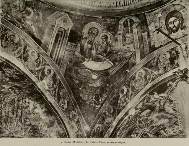 7527 - Η μνημειακή ζωγραφική της Μολυβοκκλησιάς (Ιερό Χιλιανδαρινό Κελλί Κοίμησης της Θεοτόκου) φωτογραφημένη, στις αρχές του 20ου αιώνα, από τον Millet Gabriel - Φωτογραφία 4