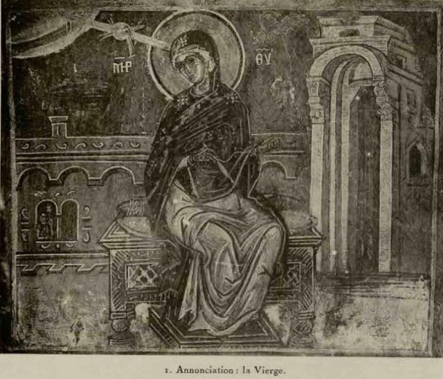 7527 - Η μνημειακή ζωγραφική της Μολυβοκκλησιάς (Ιερό Χιλιανδαρινό Κελλί Κοίμησης της Θεοτόκου) φωτογραφημένη, στις αρχές του 20ου αιώνα, από τον Millet Gabriel - Φωτογραφία 8