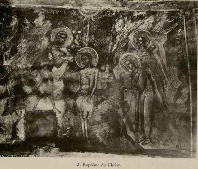 7527 - Η μνημειακή ζωγραφική της Μολυβοκκλησιάς (Ιερό Χιλιανδαρινό Κελλί Κοίμησης της Θεοτόκου) φωτογραφημένη, στις αρχές του 20ου αιώνα, από τον Millet Gabriel - Φωτογραφία 9
