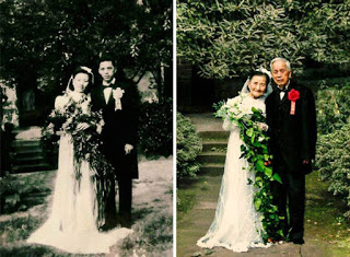 98 ετών ζευγάρι αναπαριστά το γάμο του 70 χρόνια μετά! - Φωτογραφία 1