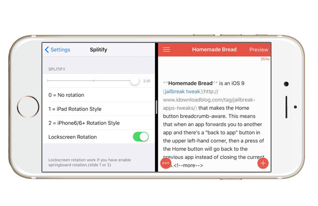 Splitify :Cydia tweak free....διαίρεση της οθόνης σε όλα τα iphone - Φωτογραφία 2