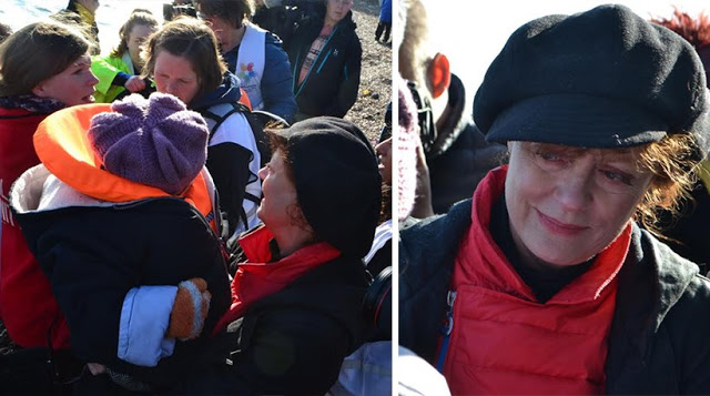 Χίλια μπράβο! Η Susan Saranton βρίσκεται στη Μυτιλήνη και βοηθάει τους πρόσφυγες... [photos] - Φωτογραφία 2