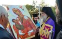 7629 - Αντίγραφο της θαυματουργής εικόνας της Παναγίας Γαλακτοτροφούσας από την Ιερά Μονή Χιλανδαρίου Αγίου Όρους στην Κύπρο
