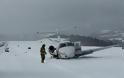 Μικρό αεροσκάφος κατέπεσε μέσα στο χιόνι - Φωτογραφία 2