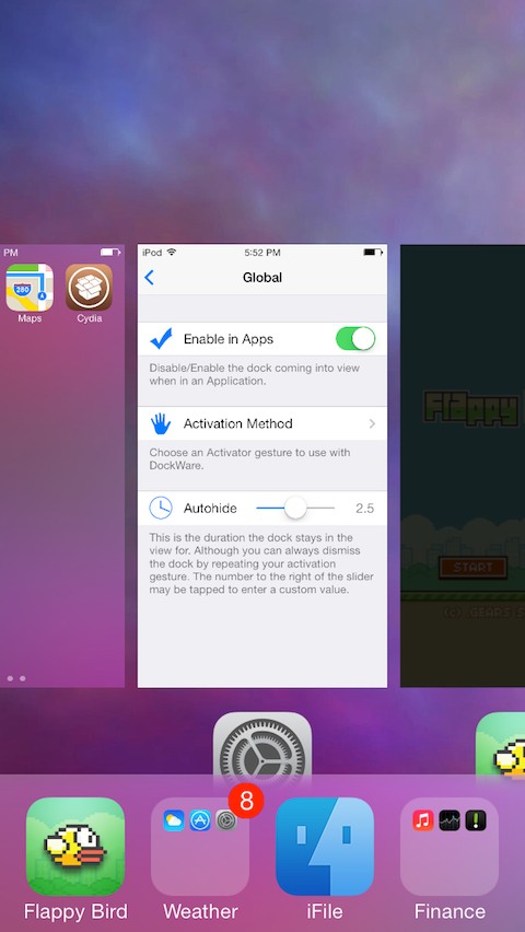 DockWare (iOS 8) : Cydia tweak v1.1.1-1 ($0.99) - Φωτογραφία 2