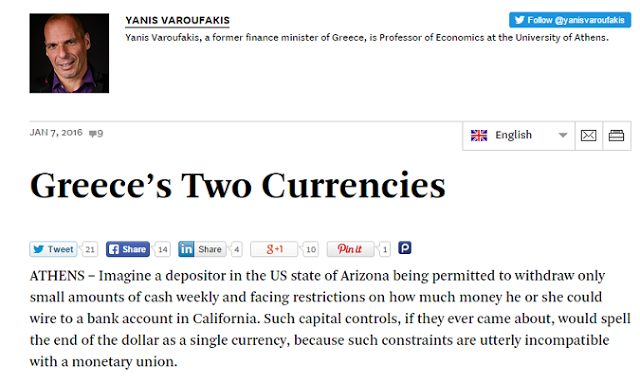 Βαρουφάκης: Ήδη κυκλοφορούν δυο παράλληλα νομίσματα στην Ελλάδα... - Φωτογραφία 2