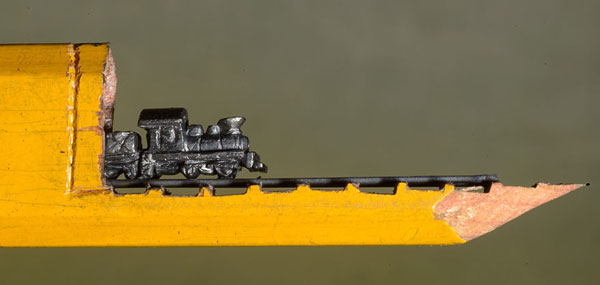Μολύβι μετατρέπεται σε περίτεχνη σήραγγα τρένου - Φωτογραφία 4
