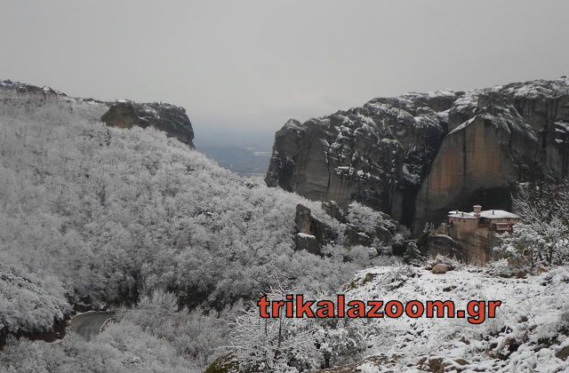 Στα λευκά ντύθηκαν τα Μετέωρα... [photo+video] - Φωτογραφία 5