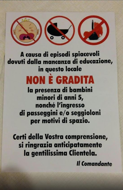 Σάλος στην Ιταλία: Εστιατόριο απαγορεύει την είσοδο σε 5χρονα γιατί... - Φωτογραφία 2