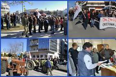 Δυναμική κινητοποίηση το πρωί στο Φόρο στην Πρέβεζα από τους αγρότες και κτηνοτρόφους του Νομού [photo+video]