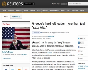Α.ΤΣΙΠΡΑΣ: Το Reuters τον χαρακτηρίζει κάτι παραπάνω από «σέξι Αλέξη» - Φωτογραφία 1