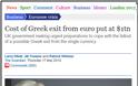 Το κόστος από την έξοδο της Ελλάδας από το ευρώ υπολογίζεται στα $ 1 τρις