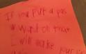 Απειλητικό σημείωμα 7χρονης προς τους γονείς της για το pc!