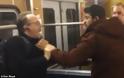 Σοκαριστικό βίντεο: Μετανάστες πιάνονται στα χέρια με συνταξιούχους μέσα στο μετρό... [video]