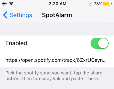 SpotAlarm : Το tweak που θα σας ξυπνά με το αγαπημένο σας τραγούδι - Φωτογραφία 1