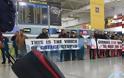 Οι αγρότες διαμαρτυρήθηκαν στο αεροδρόμιο [video] - Φωτογραφία 1