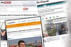Συνεχίζονται οι αναφορές στο ξένο Τύπο για την εξέγερση των αγροτών [photos]