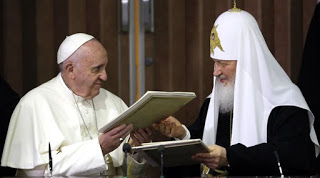 Η Ευρώπη να μείνει χριστιανική, είπαν Πάπας-Ρώσος Πατριάρχης στην πρώτη συνάντηση σε 1000 χρόνια - Φωτογραφία 1