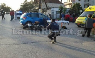 Λαμία: Παραβίασε STOP και χτύπησε κοπέλα με μηχανάκι [photo] - Φωτογραφία 1