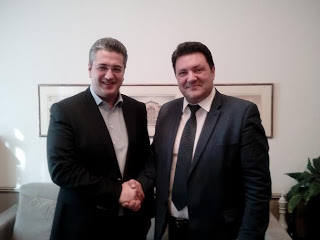 Συνάντηση του Προέδρου, Δρ. Χρ. Καζαντζή με τον Περιφερειάρχη Κ.Μακεδονίας, κ. Απ. Τζιτζικώστα - Φωτογραφία 1