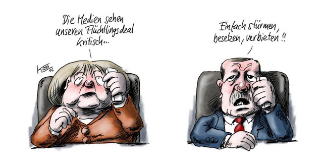 Tagesspiegel: Το σκίτσο για Μέρκελ-Ερντογάν και τη συμφωνία.... - Φωτογραφία 2
