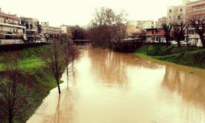 Υπερχείλισε ο Ληθαίος ποταμός στα Τρίκαλα - Φωτογραφία 2