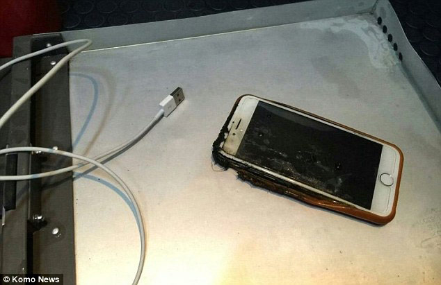 Πανικός σε αεροπλάνο από την έκρηξη ενός iPhone 6 - Φωτογραφία 2