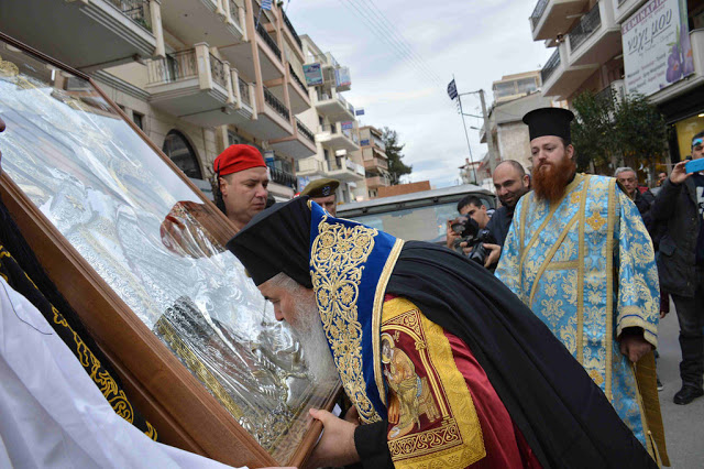 8146 - Υποδοχή αντιγράφου της Παναγίας Παραμυθίας από την Ιερά Μονή Βατοπαιδίου Αγίου Όρους, στον Εύοσμο - Φωτογραφία 6