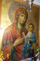 8170 - Άγνωστη εικόνα της Πορταΐτισσας του Μοναχού Παναρέτου του Κρητός, του Καυσοκαλυβίτου, στο Ναό του Αγίου Τίτου στο Ηράκλειο - Φωτογραφία 2