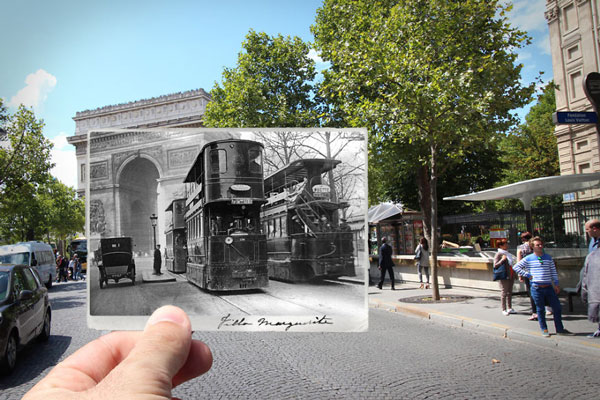 Παλιές & νέες φωτογραφίες του Παρισιού σε μία εικόνα! - Φωτογραφία 9