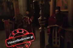 Κατανυκτική Αγρυπνία στην Ι.Μ Δοχειαρίου για την Εορτή της Σταυροπροσκυνήσεως (ΦΩΤΟ)