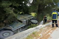 Τροχαίο ατύχημα με στρατιωτικό όχημα στη Ρόδο