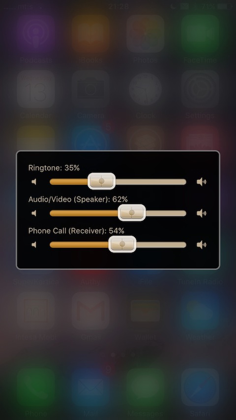 Volume Mixer 2 (iOS 9): Cydia tweak new...Ρυθμίστε κάθε συσκευή ξεχωριστά - Φωτογραφία 4