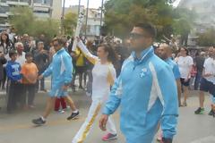 Με τιμές και τη δέουσα λαμπρότητα υποδέχθηκε την Ολυμπιακή Φλόγα η ΚΑΤΕΡΙΝΗ
