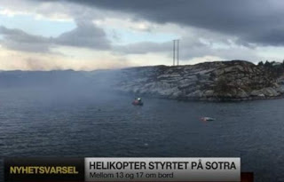 Τραγωδία στην Νορβηγία με τη συντριβή ελικοπτέρου - Και οι 13 επιβαίνοντες νεκροί - Φωτογραφία 1