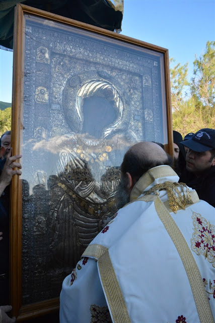 8360 - Φωτογραφίες από τον σημερινό εορτασμό της κατά θαυμαστόν τρόπον εύρεσης της θαυματουργού εικόνος της Παναγίας της Πορταϊτίσσης στην Ιεράν Μονήν των Ιβήρων Αγίου Όρους - Φωτογραφία 16